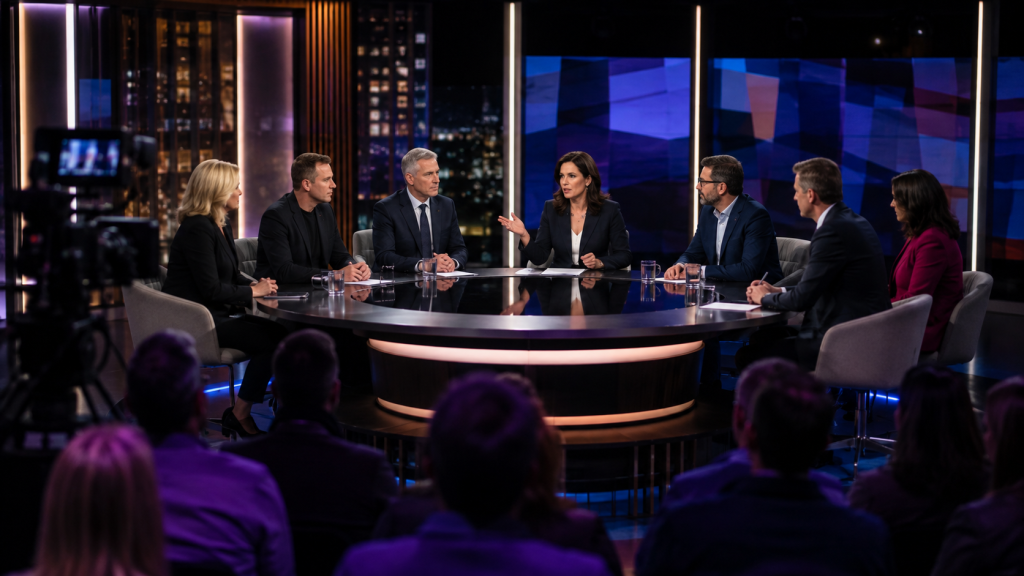 Falsos debates en televisión en Nos Tomamos la Voz episodio 2